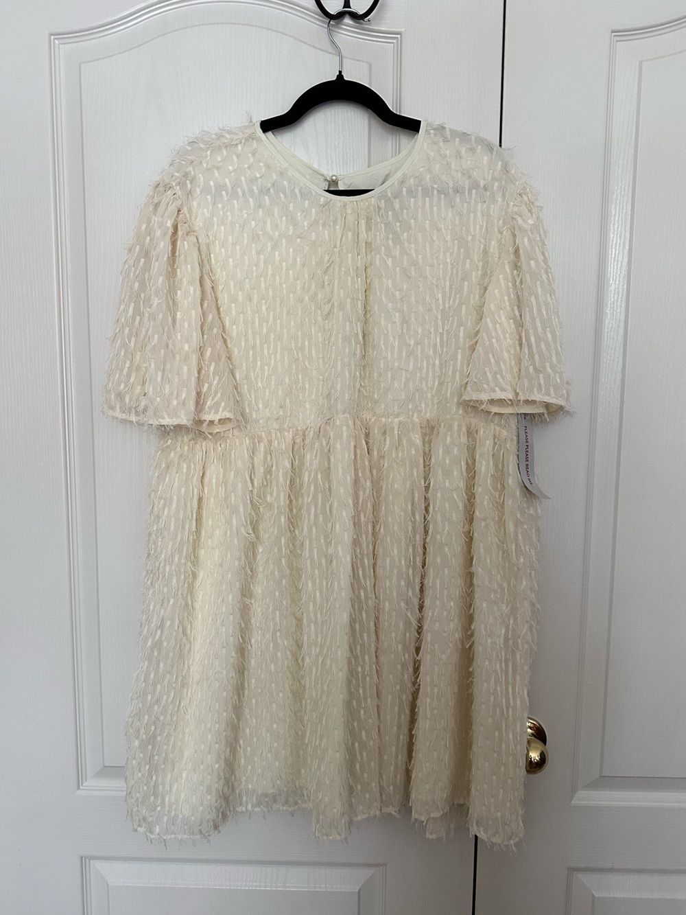 Sister Jane Cosmic Ray T-Shirt Cream Dress